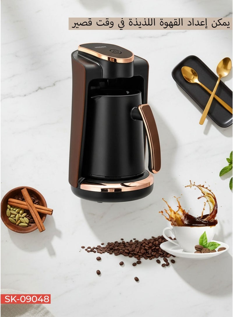 Sokany Turkish Coffee Maker SK-09048, Electric Coffee Pot 550W, Fast Brewing Turkish Coffee Machine, 250 ml Capacity for 3–5 Cups, One-Touch Control, Ideal for Home, Office & Hotel Use - Image 2